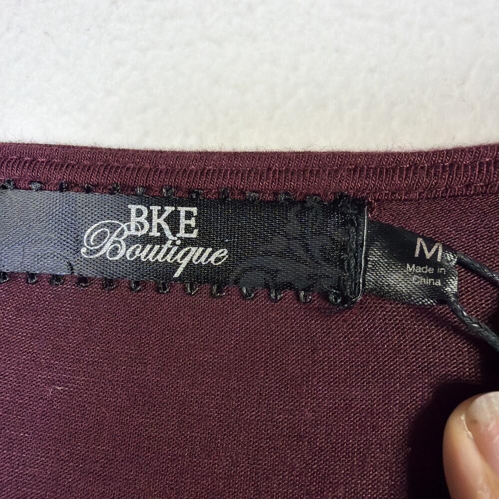 Buckle BKE boutique metal top military utility burgundy medium whimsygoth NWT - Picture 7 of 12